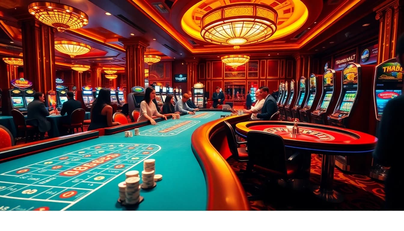 Experience the excitement of Thabet Casino with vibrant tables and engaging players.
