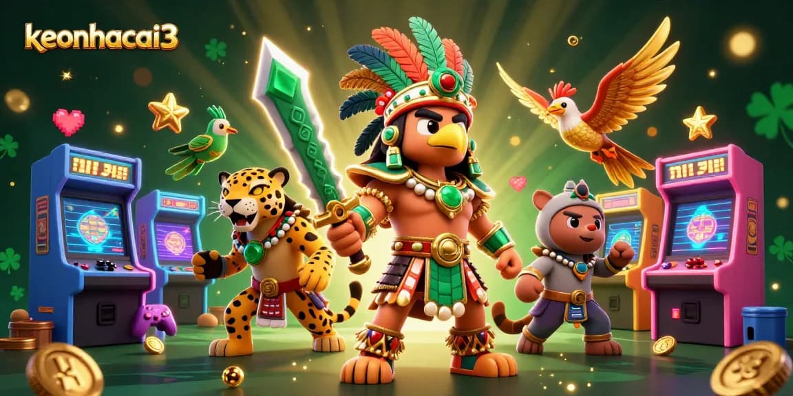 Engage in dynamic sports betting with keonhacai3 through a vibrant 3D scene filled with action.
