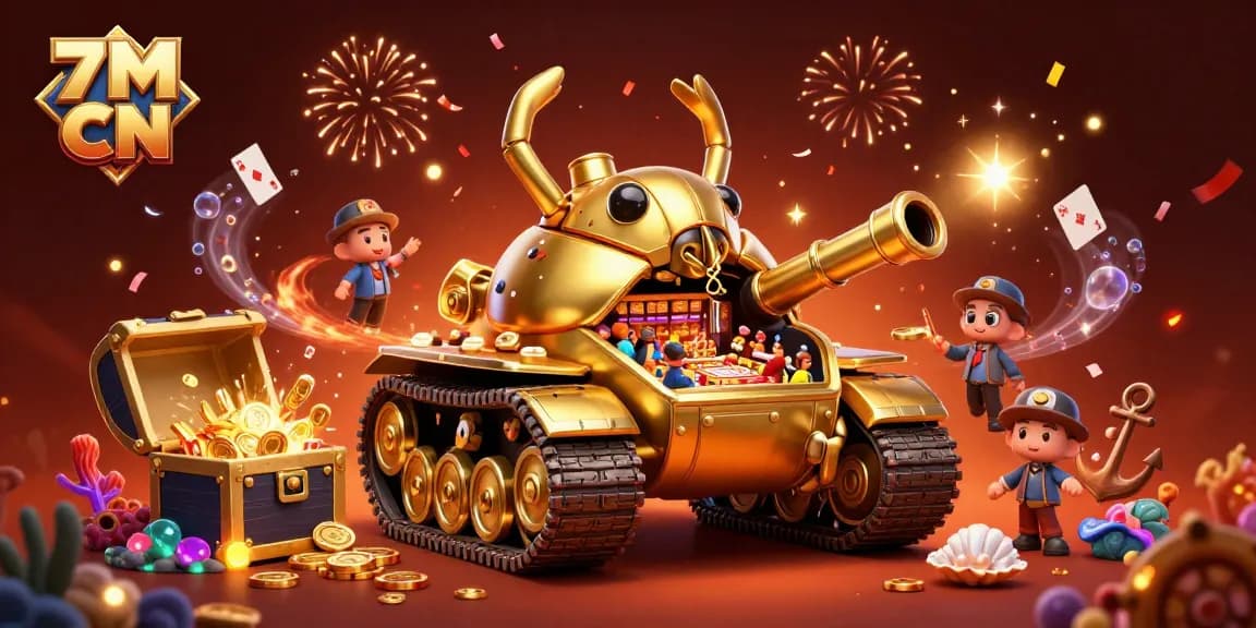 Experience thrilling action in the lively 7M CN casino tank filled with exciting games and confetti.