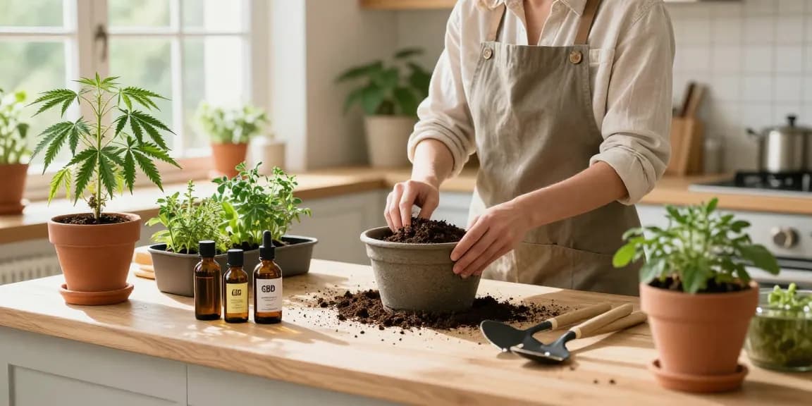 Qualitatives Living Soil kaufen für gesunde Pflanzen, CBD-Öl und organische Zutaten in natürlicher Gartenumgebung.