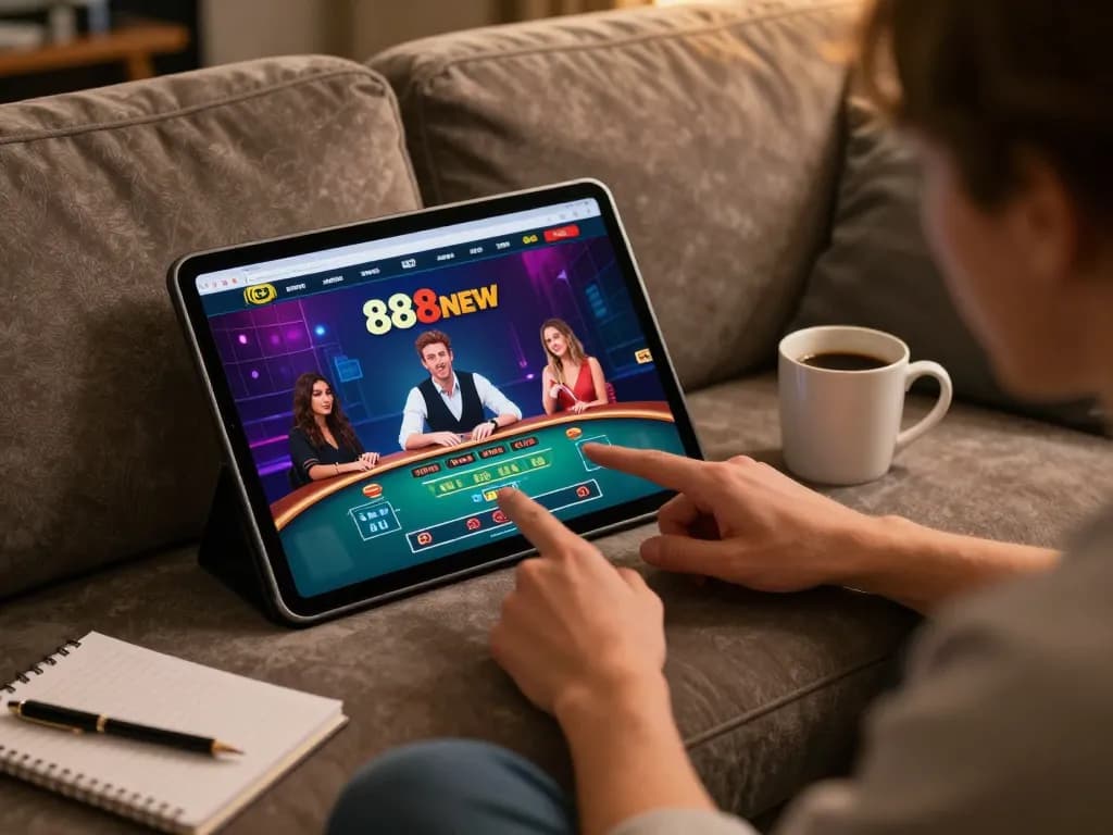 Experience engaging live dealer games on 888NEW platform with cozy home ambiance.