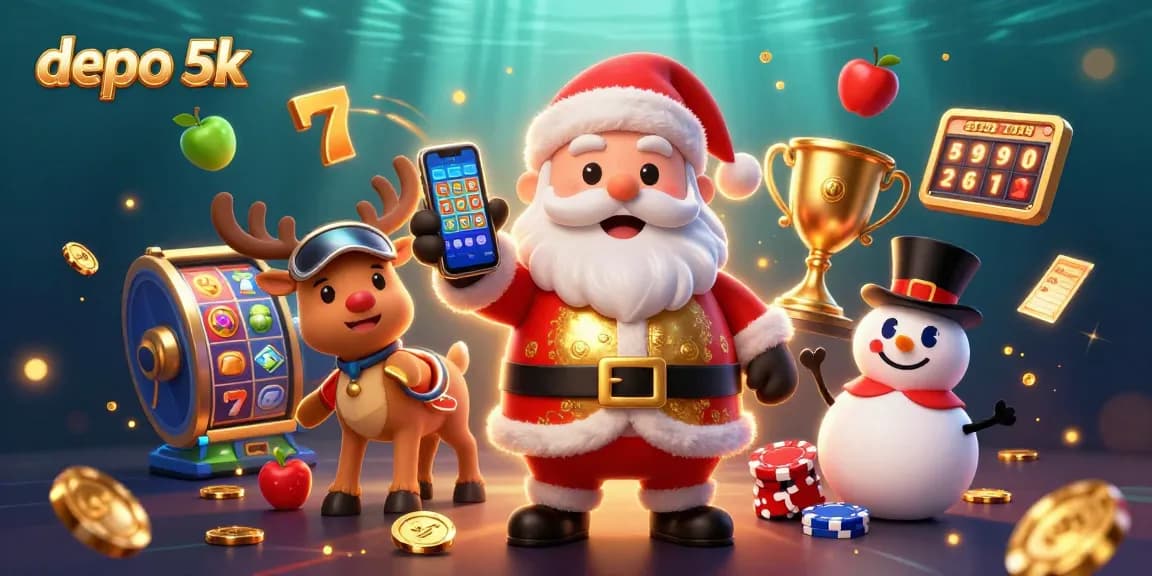 Experience the thrill of depo 5k slots with Santa and friends in a vibrant 3D casino world.