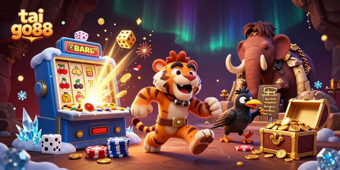 Experience tai go88 excitement in this vibrant prehistoric casino setting with iconic gaming elements.