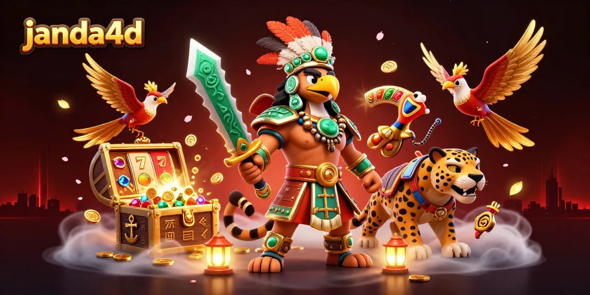 Permainan slot online di janda4d dengan peti harta karun, simbol keberuntungan, dan pengalaman mendebarkan.