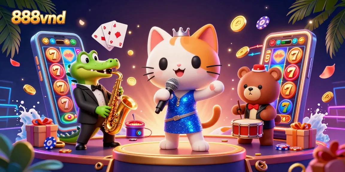 Engage in exciting gameplay at 888vnd with colorful slot games and thrilling casino characters.