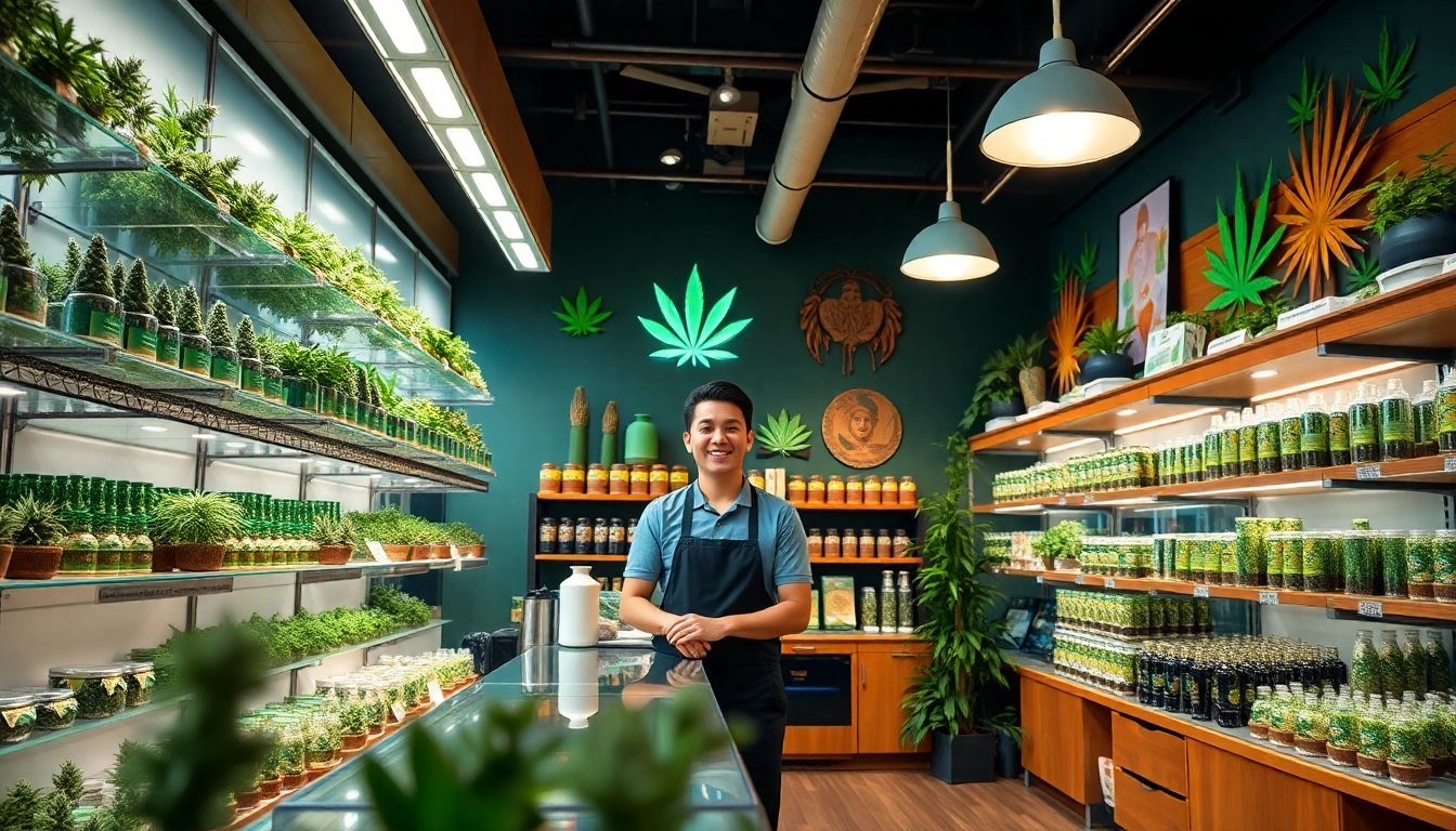 Discover diverse products at a modern Weed Store with friendly customer service.
