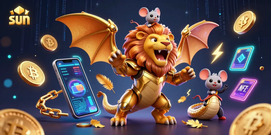 Wager on the sun-themed casino adventure with golden chimera and crypto elements.