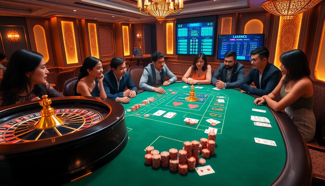Experience the thrilling tỷ lệ nhà cái action at a luxurious casino with strategic poker gameplay.