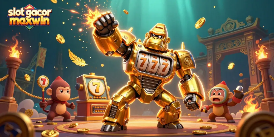 Experience thrilling wins with slot gacor maxwin in this action-packed 3D casino illustration.