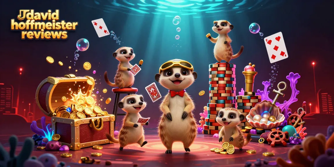 Engage with 3D meerkats at a casino operation in this vibrant scene featuring david hoffmeister reviews, complete with gaming elements.