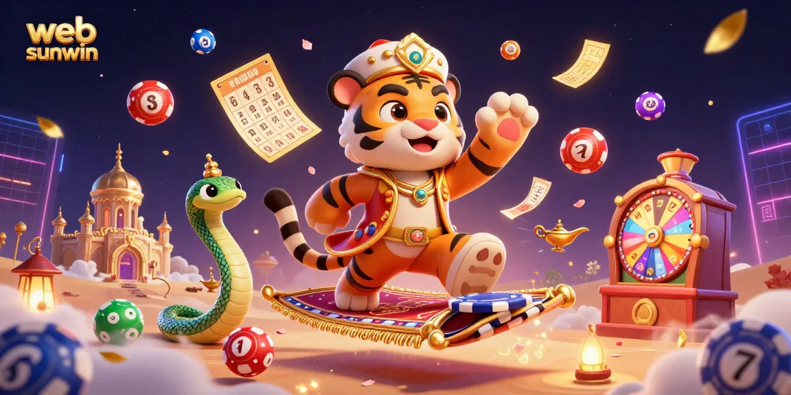 Experience thrilling gaming excitement at web sunwin with vibrant casino illustrations showcasing jackpots and lively gambling elements.