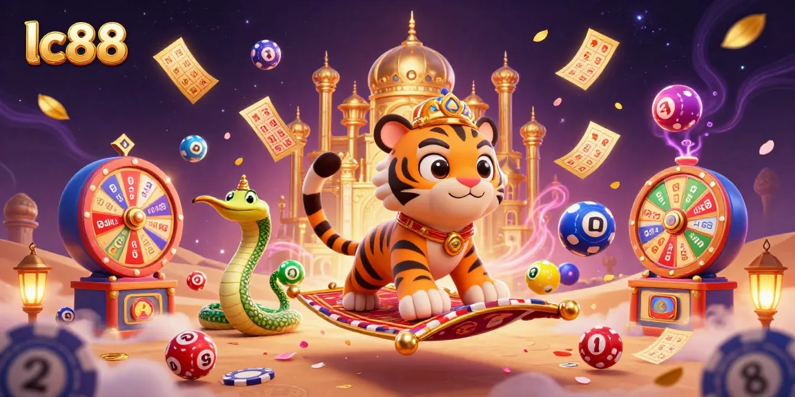 Engage with lc88's vibrant casino experience, featuring a tiger sultan and magical elements.