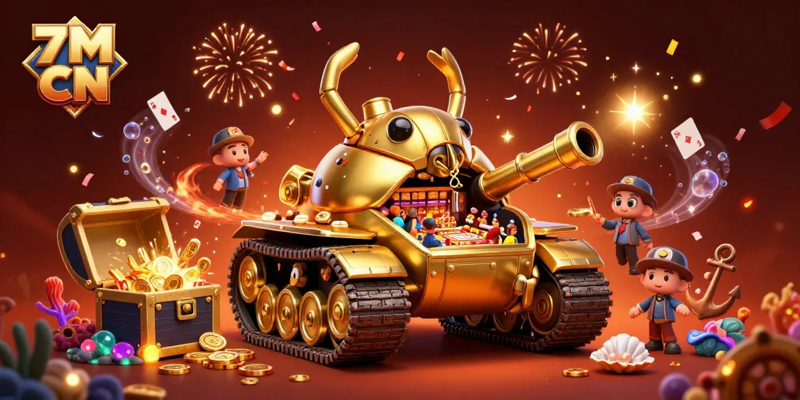 Experience thrilling action in the lively 7M CN casino tank filled with exciting games and confetti.