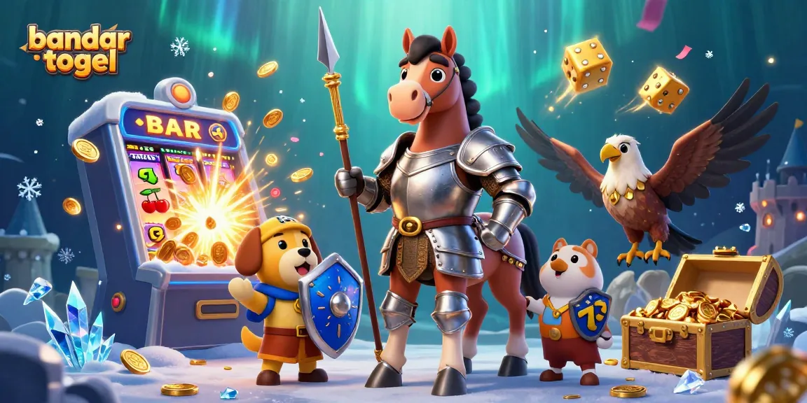 Engage with bandar togel in this vibrant 3D casino world featuring knights and exciting jackpot elements.