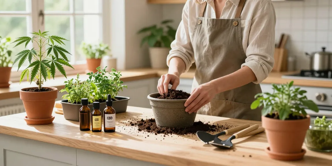 Qualitatives Living Soil kaufen für gesunde Pflanzen, CBD-Öl und organische Zutaten in natürlicher Gartenumgebung.