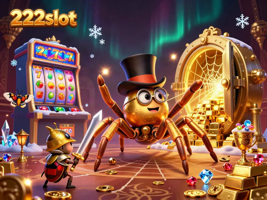 Gali kesenangan di 222slot dengan tarantula emas dan ksatria beetle dalam petualangan kasino.