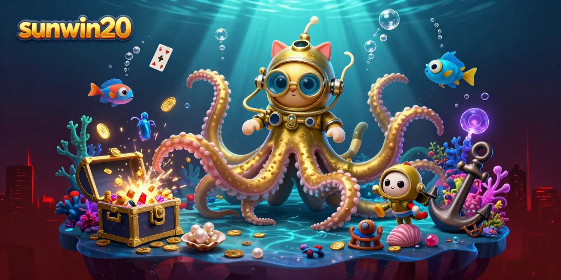 Engage with sunwin20’s thrilling gameplay featuring a kraken and treasures in a vibrant casino scene.
