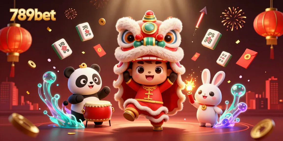 Experience the vibrant energy of 789bet with a lively lion dance and festive elements