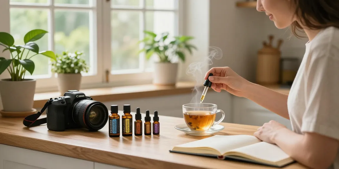 Engaging scene of a woman preparing CBD oil tincture in a sunny kitchen, highlighting buy cbd oil canada.