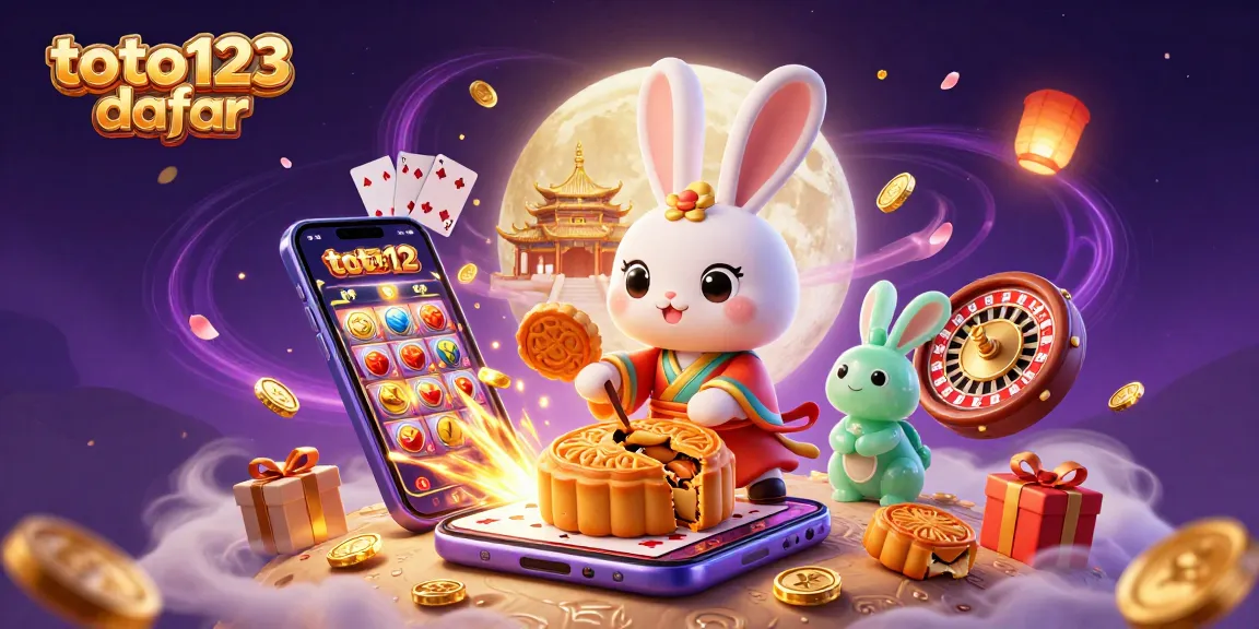 Experience the excitement of toto123 daftar with vibrant games and interactive elements in a casino-themed fantasy.