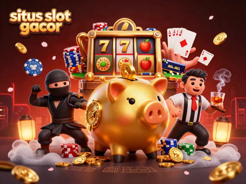 Permainan di situs slot gacor dengan karakter lucu dan elemen slot yang menarik