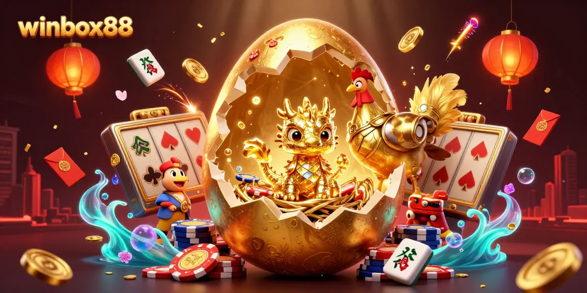 Experience thrilling jackpots and gaming excitement with winbox88, where golden dragons guard poker chips.