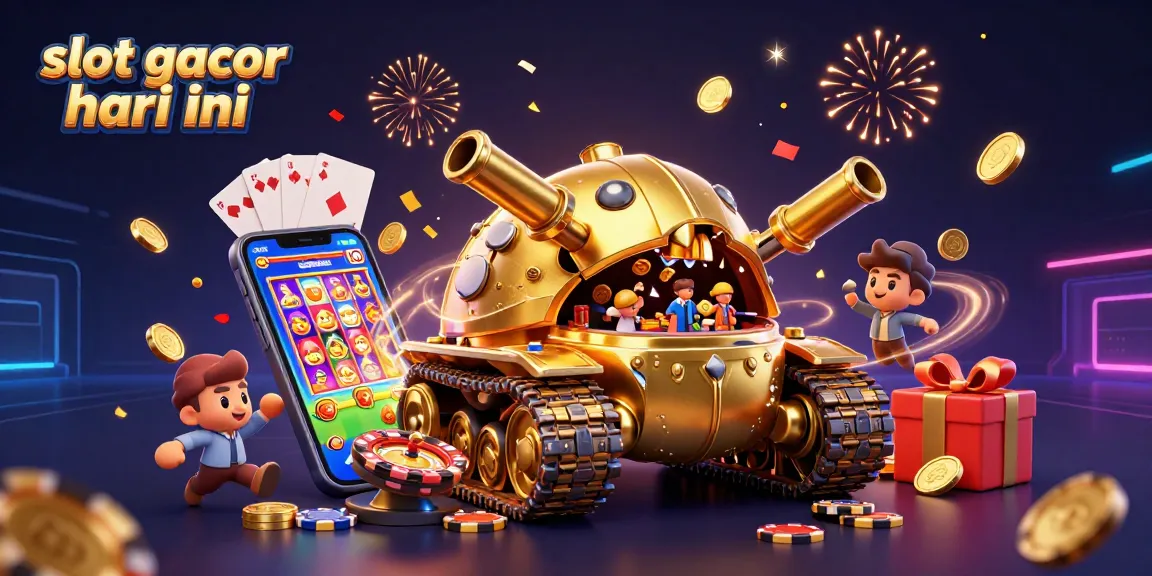 Experience exciting slot gacor hari ini with thrilling games and vibrant visuals in a creative 3D scene.
