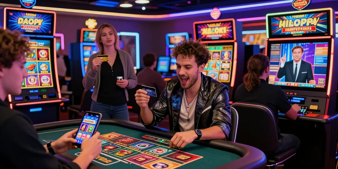 Exciting scene of players at casinos that accept credit cards, showcasing diverse online gaming experiences, vibrant graphics, and engaging gameplay.