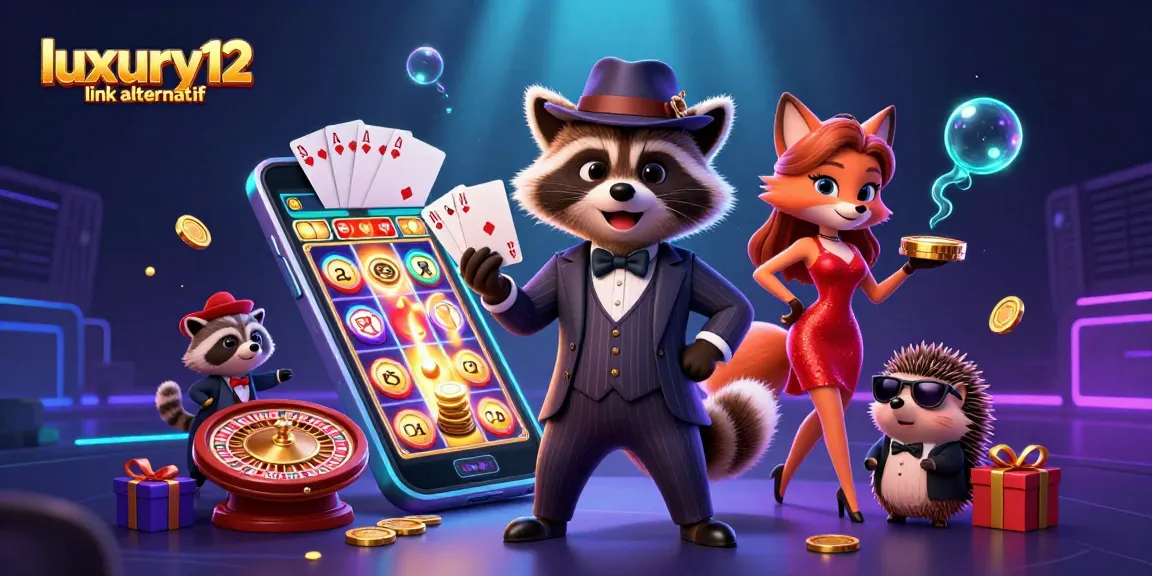 Engage with luxury12 link alternatif through this lively 3D illustration showcasing casino excitement.