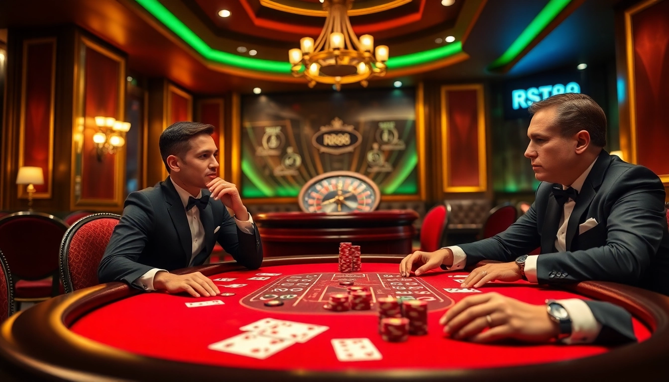 Experience high-stakes poker at RR88's luxurious casino, where excitement meets professionalism.