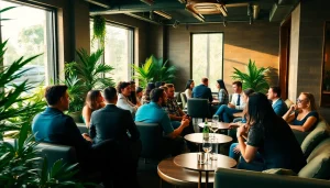 Engaging atmosphere at a social club madrid with vibrant social interactions and modern decor.