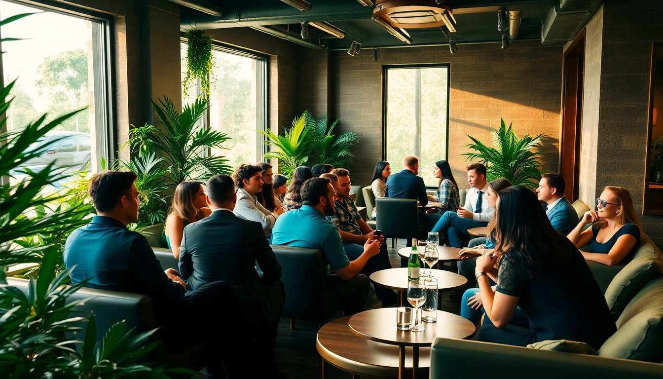 Engaging atmosphere at a social club madrid with vibrant social interactions and modern decor.