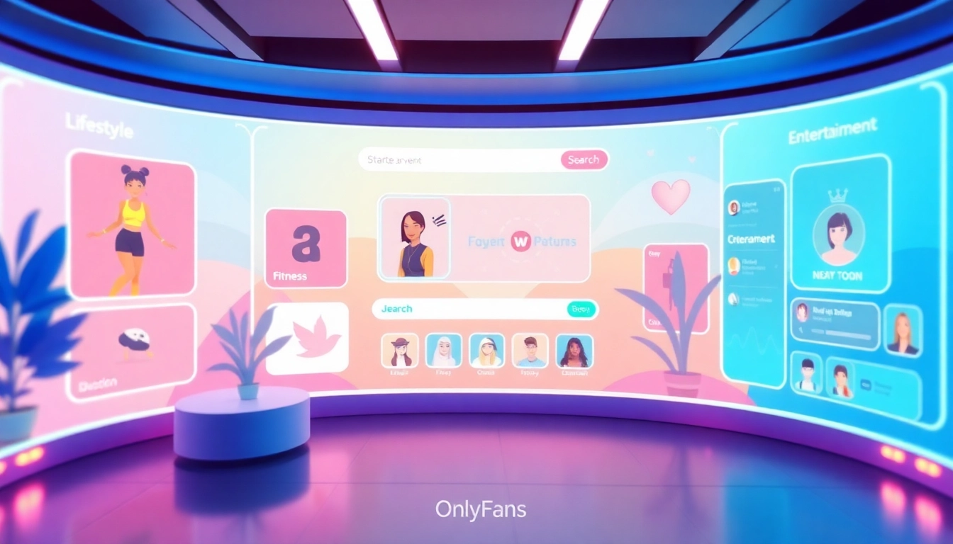 Learn how to find OnlyFans categories with a vibrant digital interface showcasing various genres.