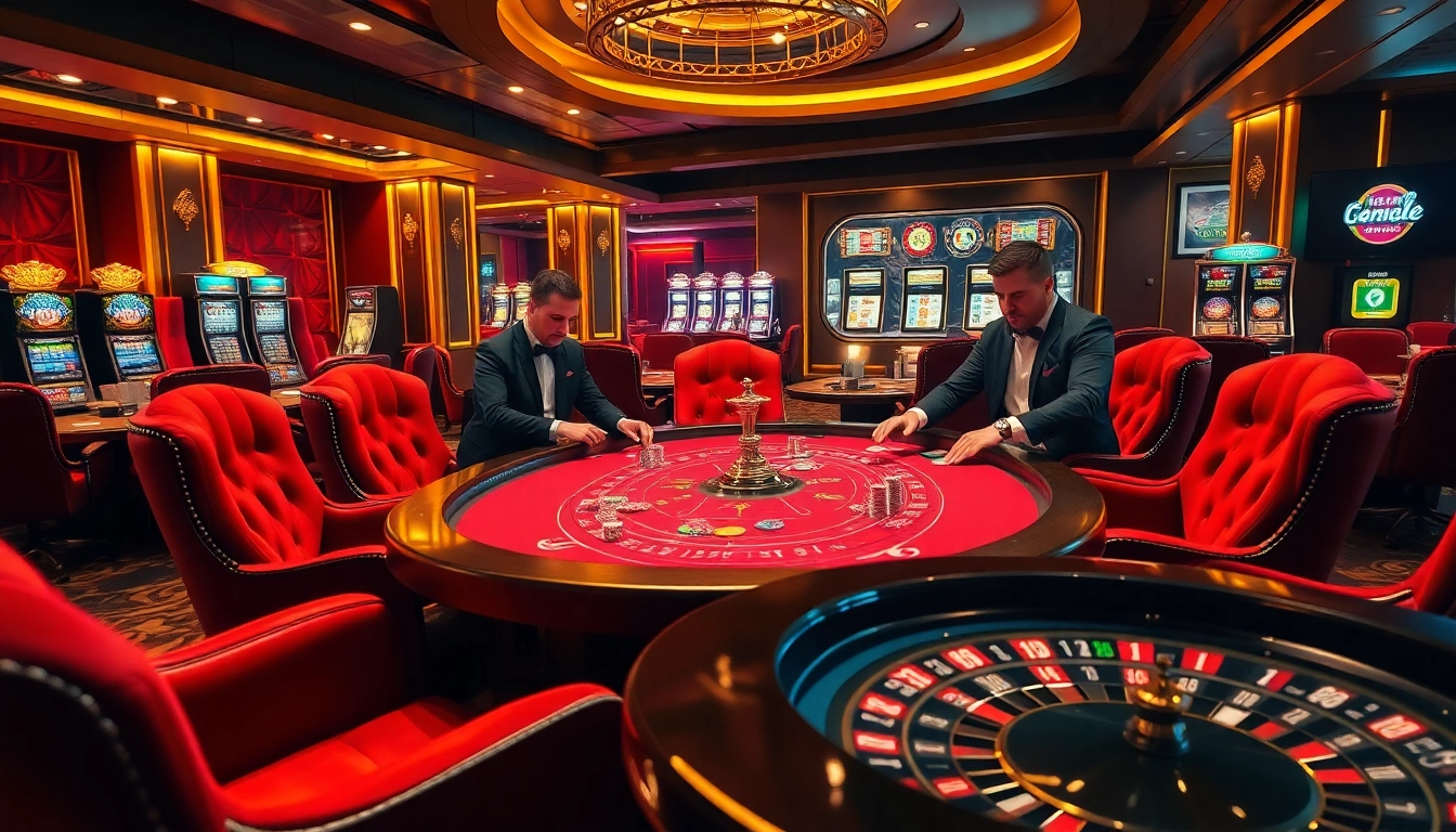 Engaging gambling scene depicting Daftar Modal138 action at an opulent casino poker table.