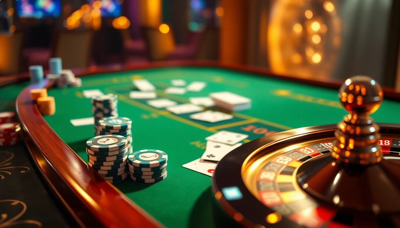 S8 players winning at a luxurious casino table adorned with poker chips and vibrant cards.