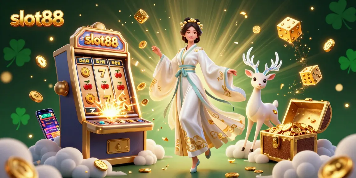 Engage with exciting slot88 games featuring a captivating Asian character and dynamic casino elements.